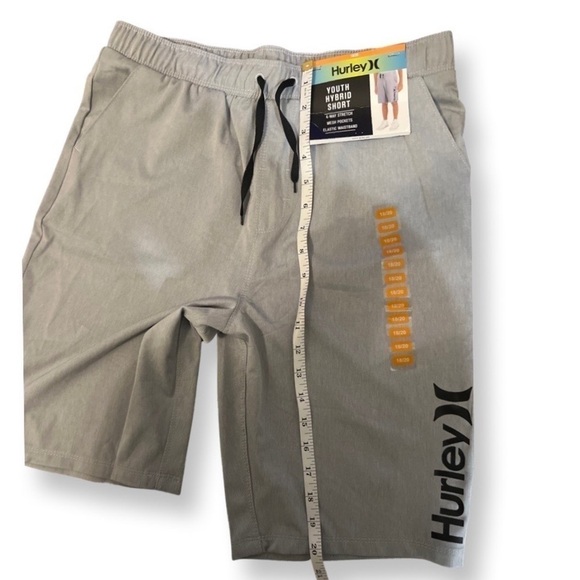 Hurley Grey Gray Youth Hybrid Short 4-Way Stretch Size 18/20. - Picture 6 of 12